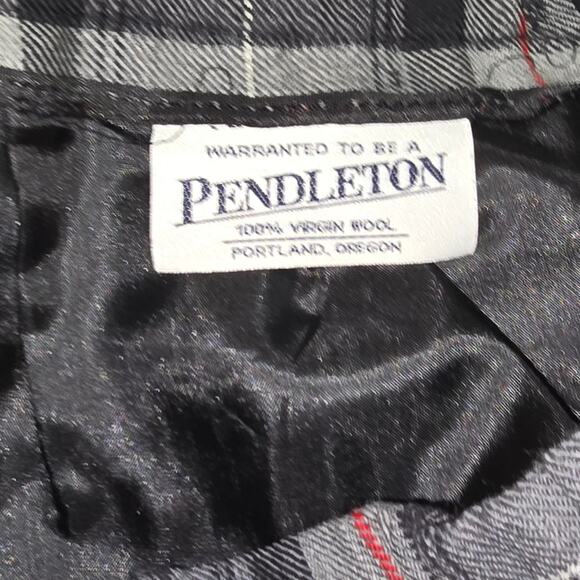 Pendleton Plaid Gray Red and Black Virgin Wool Midi Skirt Size Medium‎ - Picture 10 of 11